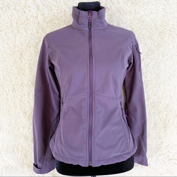 EDDIE BAUER Purple Soft Shell Fleece Lined Jacket size Small - Picture 2 of 11